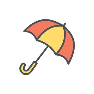 illustrated umbrella icon